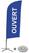 Syna Beach Flag Alu Wind Complete Set Open Blauw Frans Kruisvoet - BFAW310-CB30-WB-I490