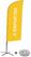 Syna Beach Flag Alu Wind Complete Set Take Away Geel Frans Kruisvoet - BFAW310-CB30-WB-I495
