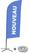 Syna Beach Flag Alu Wind Complete Set Nieuw Blauw Frans Kruisvoet - BFAW310-CB30-WB-I498