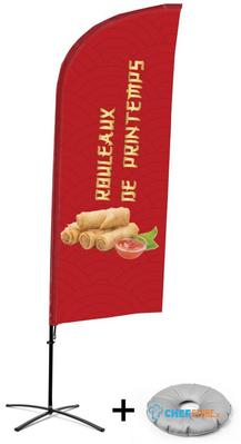 Syna Beach Flag Alu Wind Complete Set Loempia's Frans Kruisvoet - BFAW310-CB30-WB-I505