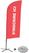 Syna Beach Flag Alu Wind Complete Set hier Melden Rood Frans Kruisvoet - BFAW310-CB30-WB-I511