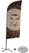 Syna Beach Flag Alu Wind Complete Set Koffie Frans Kruisvoet - BFAW310-CB30-WB-I514