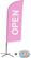 Syna Beach Flag Alu Wind Complete Set Open Roze Engels Kruisvoet - BFAW310-CB30-WB-I55