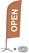 Syna Beach Flag Alu Wind Complete Set Open Bruin Engels Kruisvoet - BFAW310-CB30-WB-I59