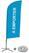 Syna Beach Flag Alu Wind Complete Set Take Away Blauw Frans Kruisvoet - BFAW310-CB30-WB-I593