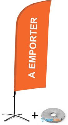 Syna Beach Flag Alu Wind Complete Set Take Away Oranje Frans Kruisvoet - BFAW310-CB30-WB-I595