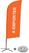 Syna Beach Flag Alu Wind Complete Set Take Away Oranje Frans Kruisvoet - BFAW310-CB30-WB-I595