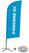 Syna Beach Flag Alu Wind Complete Set hier Melden Blauw Frans Kruisvoet - BFAW310-CB30-WB-I597