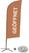Syna Beach Flag Alu Wind Complete Set Open Bruin Duits Kruisvoet - BFAW310-CB30-WB-I60
