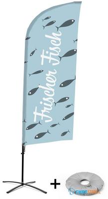 Syna Beach Flag Alu Wind Complete Set Verse Vis Duits Kruisvoet - BFAW310-CB30-WB-I73
