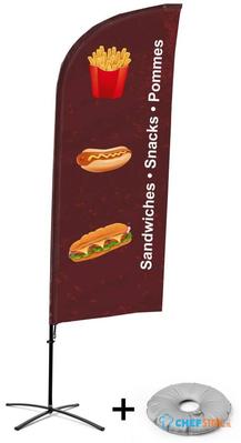 Syna Beach Flag Alu Wind Complete Set Snacks Duits Kruisvoet - BFAW310-CB30-WB-I96