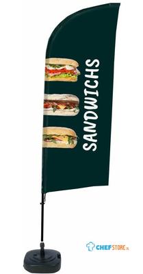 Syna Beach Flag Alu Wind Complete Set Belegde Broodjes Frans - BFAW310-WT21-I496