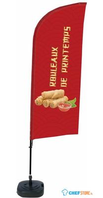 Syna Beach Flag Alu Wind Complete Set Loempia's Frans - BFAW310-WT21-I505