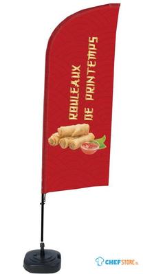 Syna Beach Flag Alu Wind Complete Set Loempia's Frans - BFAW310-WT21-I505ECO