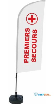 Syna Beach Flag Alu Wind Complete Set EHBO Frans - BFAW310-WT21-I509