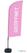 Syna Beach Flag Alu Wind Complete Set Open Roze Duits ECO Printmateriaal - BFAW310-WT21-I56ECO 2