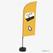 Syna Beach Flag Alu Wind Complete Set Click & Collect Geel Engels - BFAW310-WT21-I628
