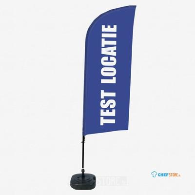 Syna Beach Flag Alu Wind Complete Set Test Locatie Blauw Nederlands ECO Printmateriaal - BFAW310-WT21-I635ECO