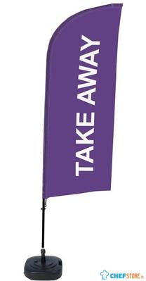 Syna Beach Flag Alu Wind Complete Set Take Away Paars - BFAW310-WT21-I65