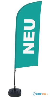 Syna Beach Flag Alu Wind Complete Set Nieuw Turquoise Duits - BFAW310-WT21-I81