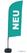 Syna Beach Flag Alu Wind Complete Set Nieuw Turquoise Duits - BFAW310-WT21-I81