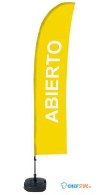 Syna Beach Flag Budget Wind Complete Set Open Geel Spaans ECO Printmateriaal - BFBL-WT21-17-I141ECO