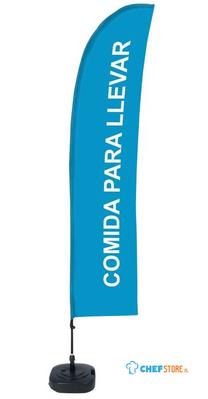 Syna Beach Flag Budget Wind Complete Set Take Away Blauw Spaans - BFBL-WT21-17-I146