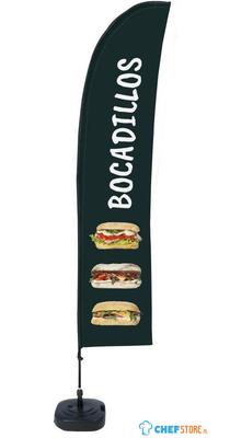 Syna Beach Flag Budget Wind Complete Set Belegde Broodjes Spaans ECO Printmateriaal - BFBL-WT21-17-I148ECO