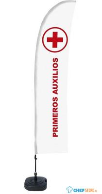 Syna Beach Flag Budget Wind Complete Set EHBO Spaans ECO Printmateriaal - BFBL-WT21-17-I162ECO