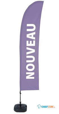 Syna Beach Flag Budget Wind Complete Set Nieuw Paars Frans ECO Printmateriaal - BFBL-WT21-17-I501ECO