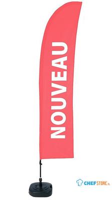 Syna Beach Flag Budget Wind Complete Set Nieuw Rood Frans - BFBL-WT21-17-I502