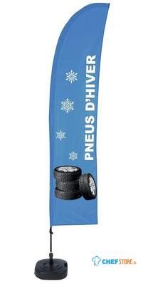 Syna Beach Flag Budget Wind Complete Set Winterbanden Frans ECO Printmateriaal - BFBL-WT21-17-I510ECO