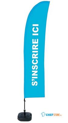 Syna Beach Flag Budget Wind Complete Set hier Aanmelden Blauw Frans - BFBL-WT21-17-I597