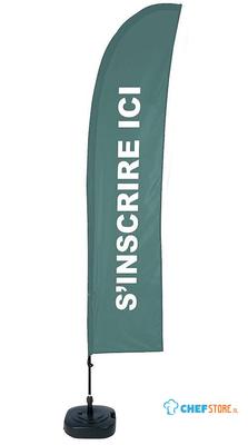 Syna Beach Flag Budget Wind Complete Set hier Aanmelden Groen Frans - BFBL-WT21-17-I598