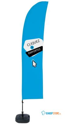 Syna Beach Flag Budget Wind Complete Set Click & Collect Blauw Frans - BFBL-WT21-17-I635