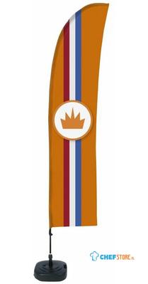 Syna Beach Flag Budget Set Wind Large Oranje Kroon ECO Printmateriaal - BFBL-WT21-17-I797ECO