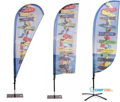 Syna Beach Flag Fiber Wind/Drop Small - BFF-S