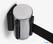 Syna Afzetpaal Flexi Wandmontage Chroom met 3 M Zwarte Trekband - BSBWSBLACK 3