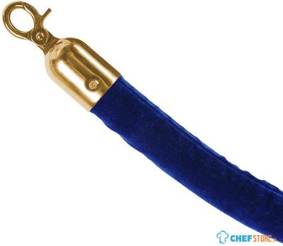 Syna Blauw Velours Koord met Gouden Clips - BSRRPGLDBLUE