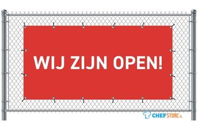 Syna Hekwerkbanner 200 X 100 cm Open Nederlands Rood - FBG200-100-I683
