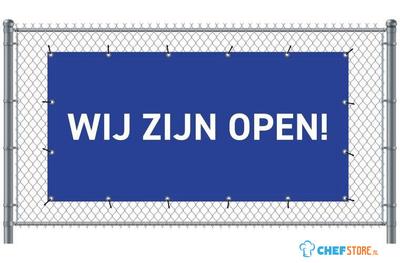 Syna Hekwerkbanner 200 X 100 cm Open Nederlands Blauw - FBG200-100-I685