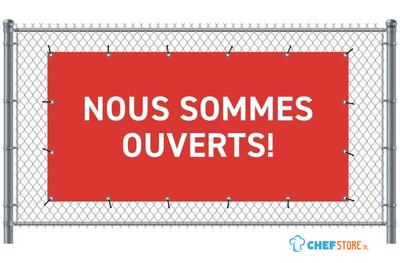 Syna Hekwerkbanner 200 X 100 cm Open Frans Rood - FBG200-100-I695