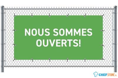 Syna Hekwerkbanner 200 X 100 cm Open Frans Groen - FBG200-100-I699