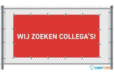 Syna Hekwerkbanner 200 X 100 cm Wij Zoeken Collega's Nederlands Rood - FBG200-100-I725
