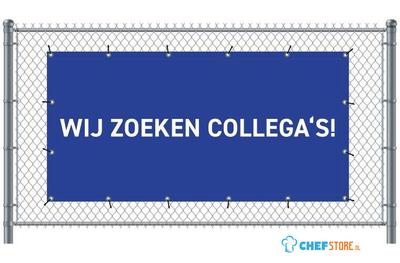 Syna Hekwerkbanner 200 X 100 cm Wij Zoeken Collega's Nederlands Blauw - FBG200-100-I727