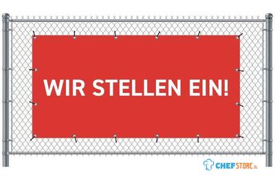 Syna Hekwerkbanner 200 X 100 cm Wij Zoeken Collega's Duits Rood - FBG200-100-I731
