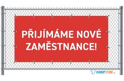 Syna Hekwerkbanner 200 X 100 cm Wij Zoeken Collega's Tsjechisch Rood - FBG200-100-I755