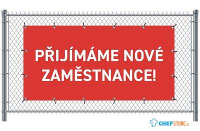 Syna Hekwerkbanner 200 X 100 cm Wij Zoeken Collega's Tsjechisch Rood - FBG200-100-I755