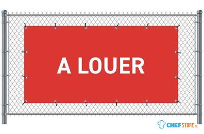 Syna Hekwerkbanner 200 X 100 cm te Huur Frans Rood - FBG200-100-I767