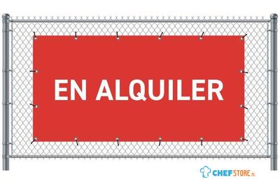 Syna Hekwerkbanner 200 X 100 cm te Huur Spaans Rood - FBG200-100-I769